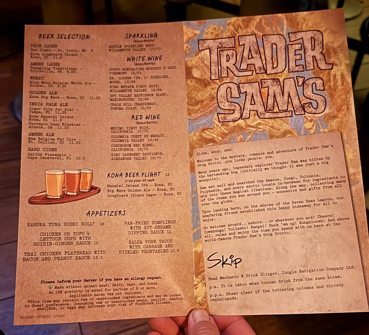 Trader Sam's Grog Grotto Menu - Image 4